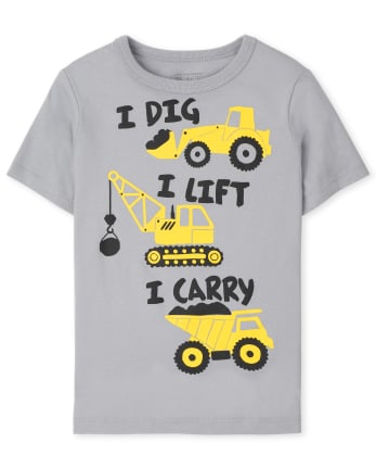 Baby and Toddler Boys Construction Graphic Tee