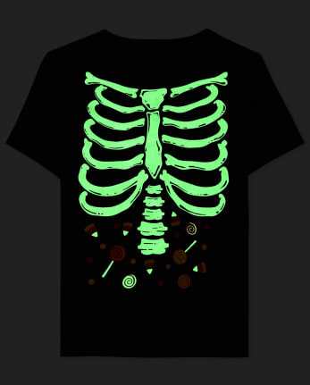 Baby and Toddler Boys Matching Family Glow Skeleton Graphic Tee
