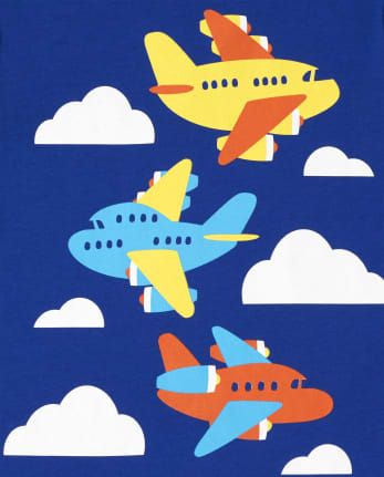 Paquete de 3 camisetas con gráfico de transporte para niños pequeños