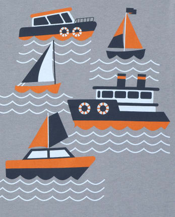 Paquete de 3 camisetas con gráfico de transporte para niños pequeños