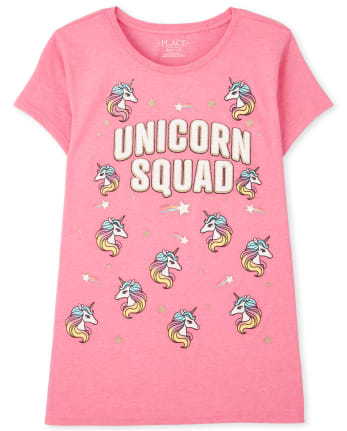 Girls Unicorn Squad Graphic Tee