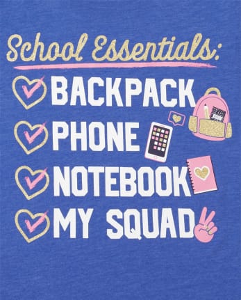 Camiseta con estampado de School Essentials para niñas