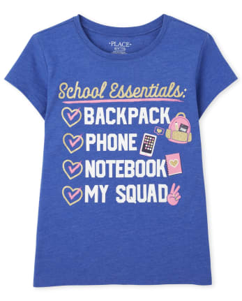 Camiseta con estampado de School Essentials para niñas