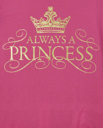 Girls Always A Princess Graphic Tee