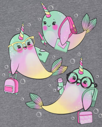 T-shirt graphique Narvals pour filles
