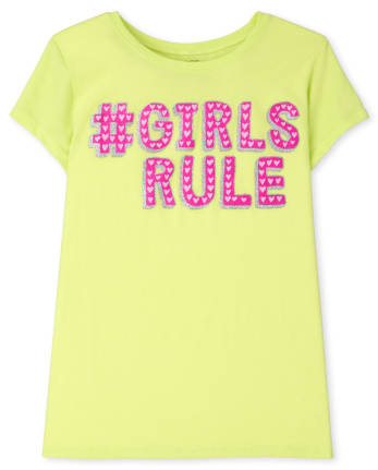 Niñas Camiseta con estampado de reglas para niñas