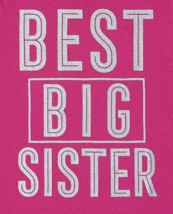 Girls Best Big Sister Graphic Tee
