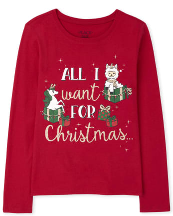 Girls All I Want For Christmas Graphic Tee