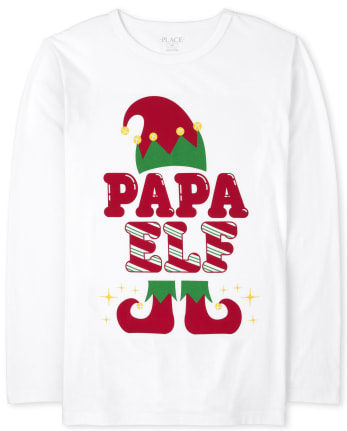 T-shirt graphique assorti pour hommes, famille Papa Elf