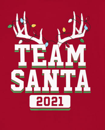 Unisex Kids Matching Family Long Sleeve Christmas Team Santa Graphic ...