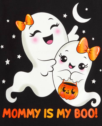 Baby and Toddler Girls Ghosts Graphic Tee