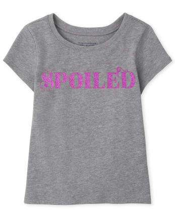 Baby and Toddler Girls Spoiled Graphic Tee