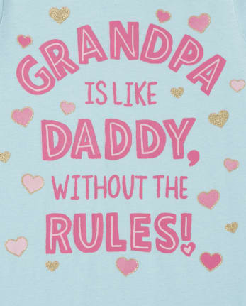 Baby and Toddler Girls Grandpa Graphic Tee