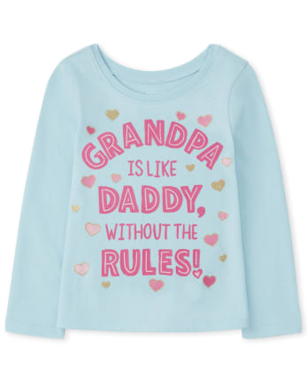Camiseta con estampado de abuelo para bebés y niñas pequeñas