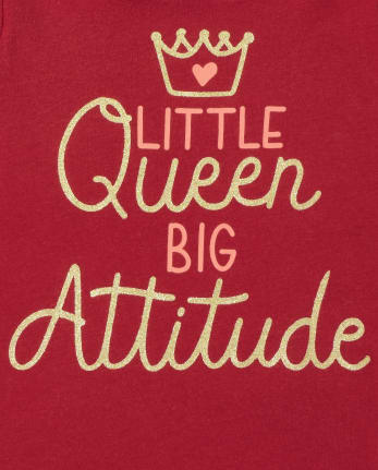 Baby and Toddler Girls Queen Attitude Graphic Tee