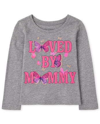 Baby and Toddler Girls Loved By Mommy Graphic Tee