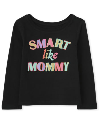 Baby And Toddler Girls Smart Graphic Tee
