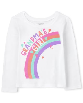 Camiseta con estampado de niña de la abuela para bebés y niñas pequeñas
