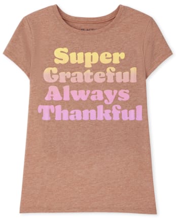 Girls Thankful Graphic Tee