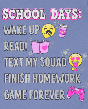 Lot de 3 t-shirts graphiques pour filles