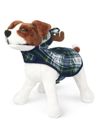 Pyjama en polaire à carreaux pour chien assorti à la famille Moose