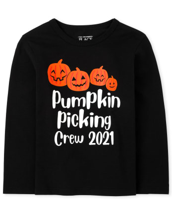 Unisex Baby And Toddler Matching Family Pumpkin Picking Graphic Tee