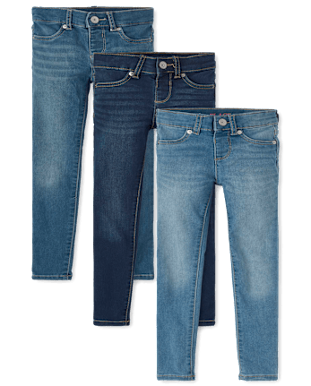 Girls Knit Denim Jeggings 3-Pack