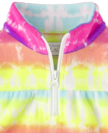 Baby And Toddler Girls Glacier Fleece Half Zip Mock Neck Pullover