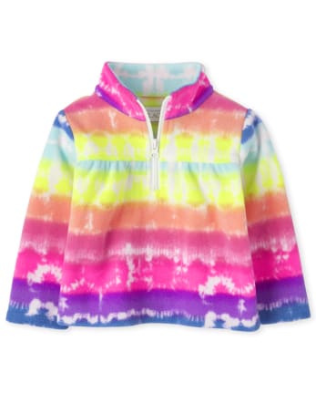 Baby And Toddler Girls Glacier Fleece Half Zip Mock Neck Pullover
