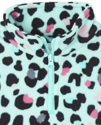 Jersey de cuello alto con media cremallera y forro polar Glacier para niñas