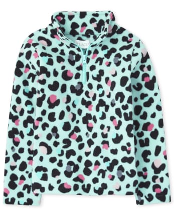 Jersey de cuello alto con media cremallera y forro polar Glacier para niñas