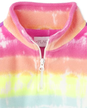 Pull à col montant et demi-fermeture éclair en polaire Glacier pour fille