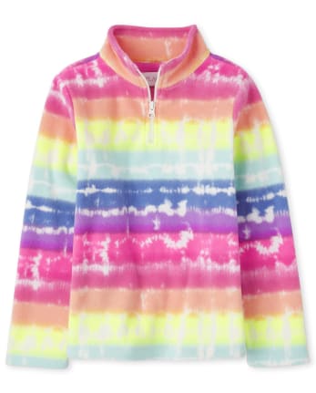 Pull à col montant et demi-fermeture éclair en polaire Glacier pour fille