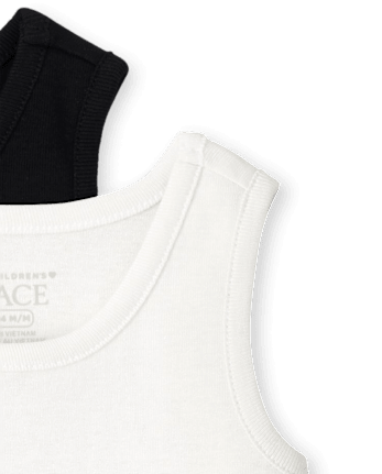 Toddler Girls Ribbed Tank Top 2-Pack