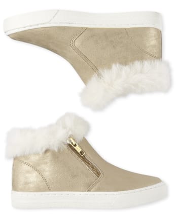 Girls Metallic Sneaker Boots