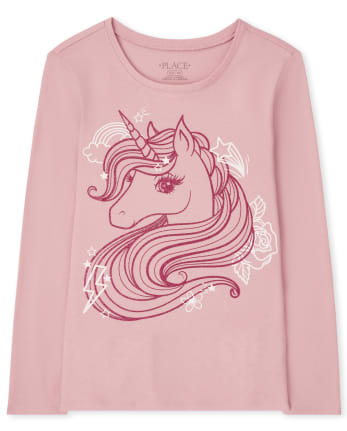 T-shirt graphique licorne pour fille