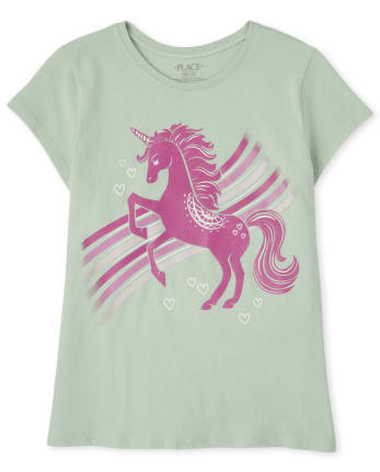 Girls Unicorn Graphic Tee