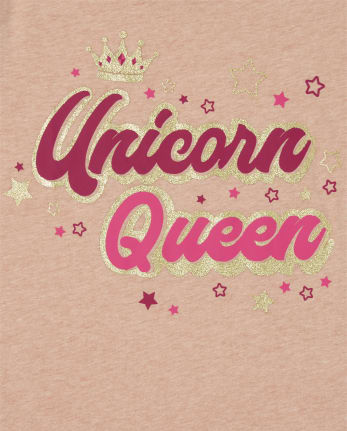 Lot de 3 t-shirts à imprimé licorne pour filles