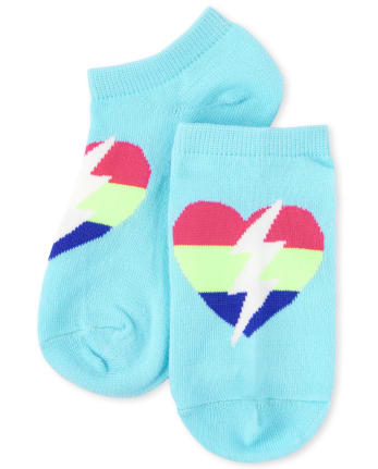 Paquete de 6 calcetines tobilleros arcoíris para niñas
