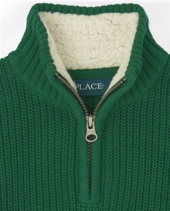 The Childrens Place Baby Boys Graphic Button Neck Sweater