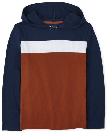 Sudadera con capucha colorblock para niños