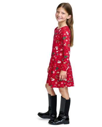 Vestido Niña Estampado Skater