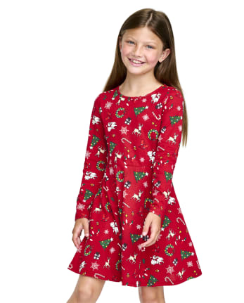 Vestido Niña Estampado Skater