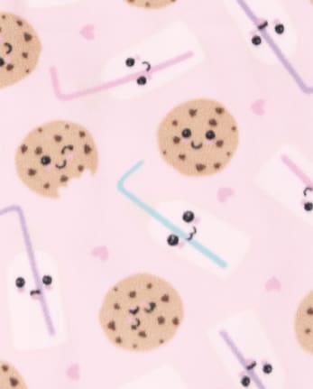 Pyjama une pièce en polaire au lait et aux biscuits pour bébés et petites filles