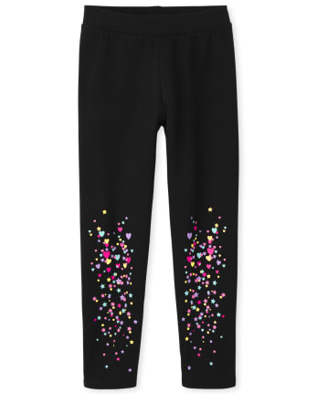 Girls Heart Cozy Leggings