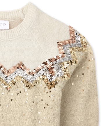 Girls Sequin Sweater