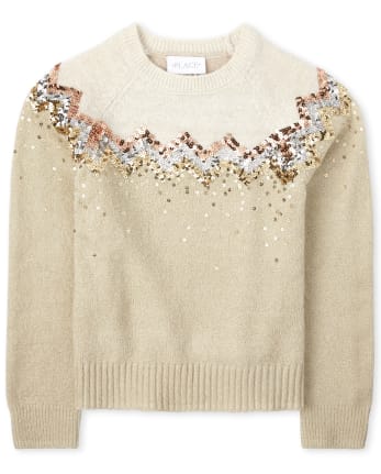 Girls Sequin Sweater