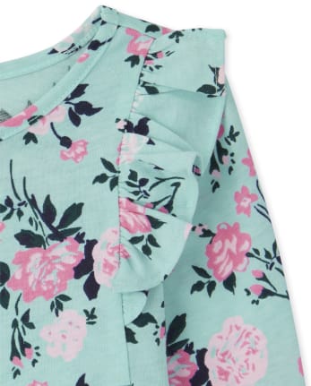 Paquete de 3 tops con volantes para niñas pequeñas
