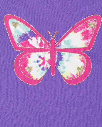 Toddler Girls Dino Butterfly Top 2-Pack
