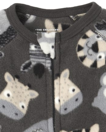 Baby And Toddler Boys Animal Fleece One Piece Pajamas